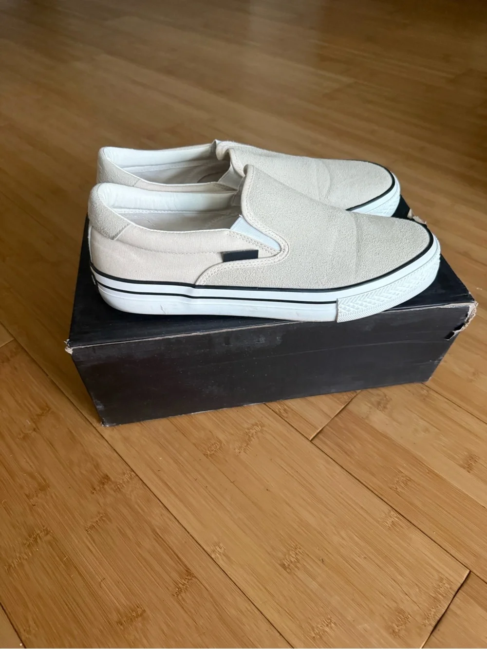 Men's Casual Slip-On Loafers in Cream